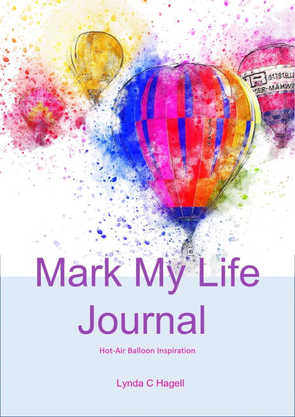 Journal cover with hot-air balloons